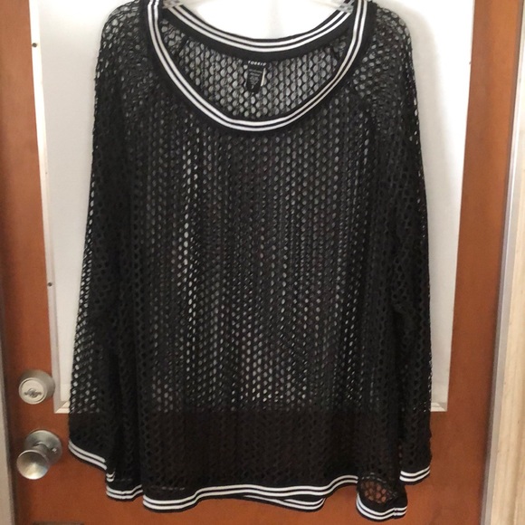torrid Tops - torrid Top Swim Coverup Plus SZ 3X Black EUC
